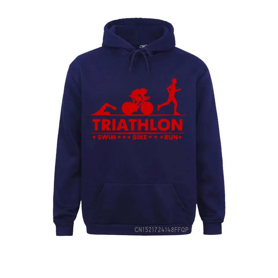 Men Pocket Pullover Triathlon Swim Bike Run Athlete Sport Hoodie Men Streetwear Harajuku Oversized Harajuku Mens Sweatshirt