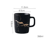 Coffee Mugs Marble Gold Inlay Mug Breakfast Mug Office Home Drinkware Milk  Cup Dropshipping