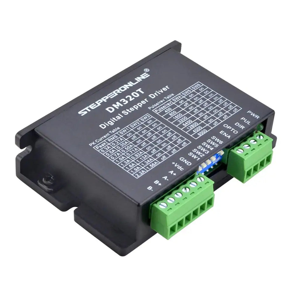 STEPPERONLINE Digital Stepper Driver 0.3-2.2A 10-30VDC for Nema 8, 11, 14, 16, 17 Stepper Motor