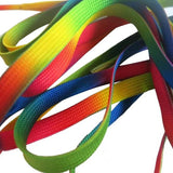 1Pair Colorful Flat Shoe laces Rainbow Gradient Shoelaces for High-top Canvas Sneaker Laces Shoes accessories Shoelace Strings