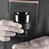 Barista Couple Coffee Cup 80/160ml Ins-style Espresso Kettle Ceramics Creative Couple Tea Water Mug Black Glaze Container