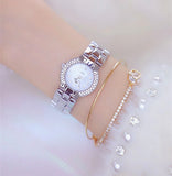 Women Luxury Brand Watch 2025 Dress Silver Gold Women Wrist Watch Quartz Diamond Ladies Watches Female Clock Bayan Kol Saati