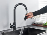 Smart Sensor Touch Kitchen Sink Faucet Brushed Nickel Poll Out Spout Black/Gold Sensor Faucets 360 Rotation Crane Two Functions