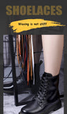 1Pair Waxed Cotton Shoelaces 8mm Width Flats Waterproof Shoe laces Unisex Boots Casual Sneakers Shoelace Leather Laces Shoes