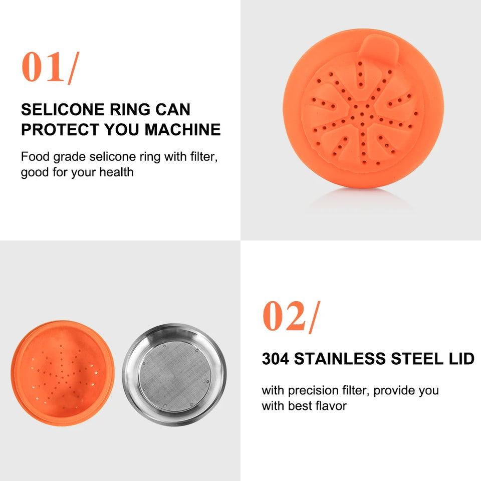 iCafilas For Didiesse Frog Reusable Coffee Capsules Revolution Refillable Stainless Steel Coffee Capsule Pod