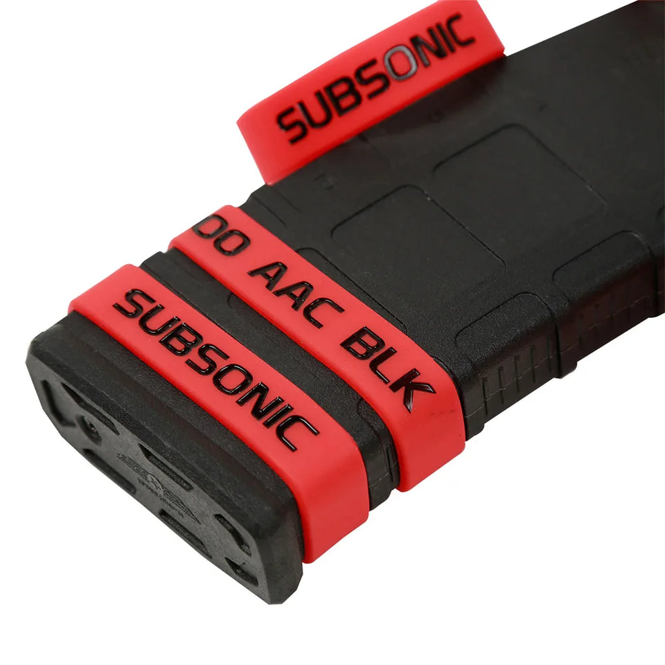 6 Pack Marking Band for Magazine 300 Acc BLK Supersonic/Subsonic 300 AAC BLK/7.62x35 mm Magazine Marking Band