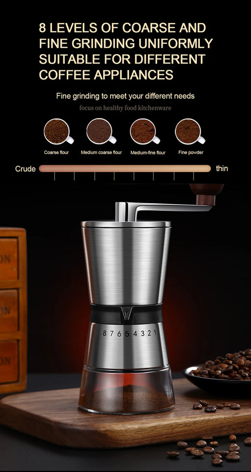 Manual Coffee Grinder High Quality Hand Coffee Mill with Ceramic Grinding Core Adjustable Home Portable Coffee Grinding Tools