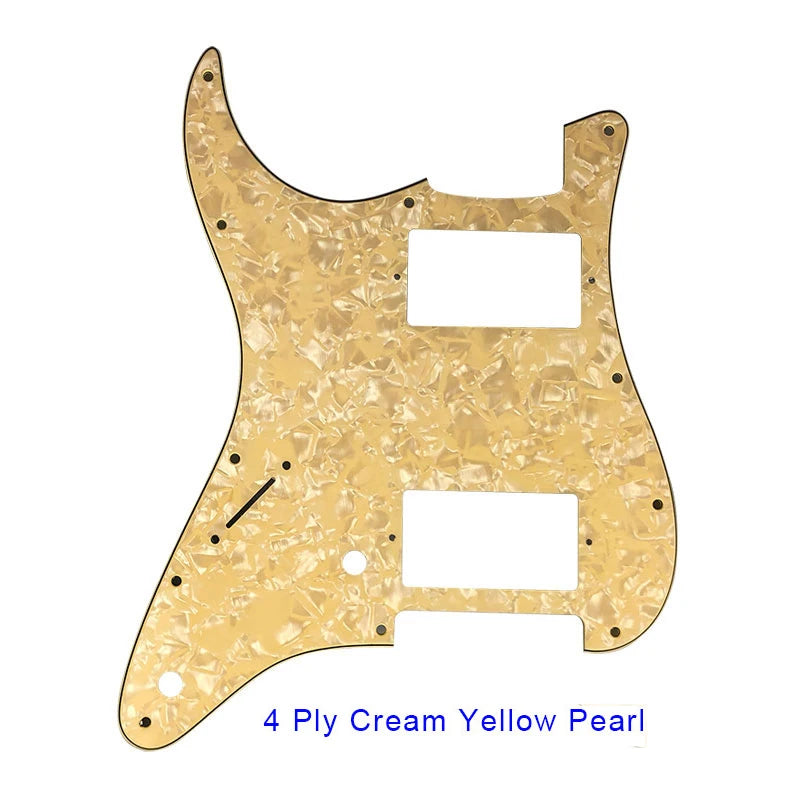 Guitar Pickguard - For FD Strat Left Handed 11 Screw Holes HH PAF Humbucker Scratch Plate 2 Control Holes Various Color Choice
