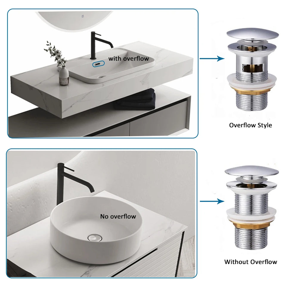 Bathroom Basin Bottle Trap Drain Modern Bathroom Sink P-Trap Set Pop Up Filter Chrome Basin Siphon Horse Accessory Renovation