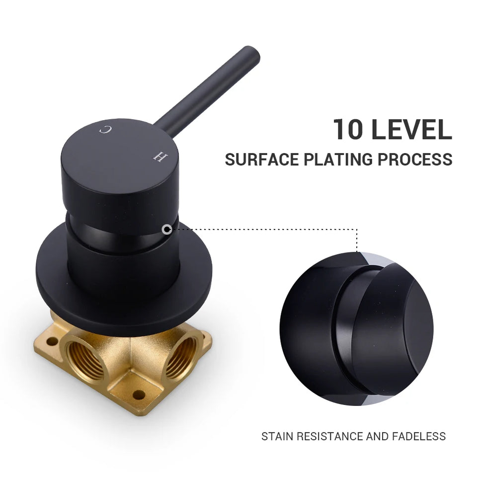 Black Bathroom Sink Faucet  Brass Tap Hot Cold Wash Basin Water Swivel Spout Wall Mounted Bath Mixer Brushed Gold Gunmetal