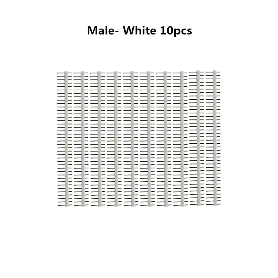10pcs 40 Pin 1x40 Single Row Male and Female 2.54 Breakable Pin Header PCB JST Connector Strip for arduino DIY Kit
