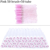 Reusable Eyebrow Brush Tube Disposable Eyelash Brushes Mix Eyebrow Brush with New Eelash Resin Drill Replaceable Makeup Brushes