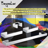 Bathroom Accessories Set Toilet Roll Paper Towel Holder Hook Bar Stainless Steel Bedroom Wall Mounted Kitchen Bath Hardware Kit