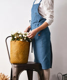 Cotton Denim Aprons Gardening Coffee Shop Kitchen Cooking Baking BBQ Cleaning Painting Restaurant Stylish Design Florist Apron
