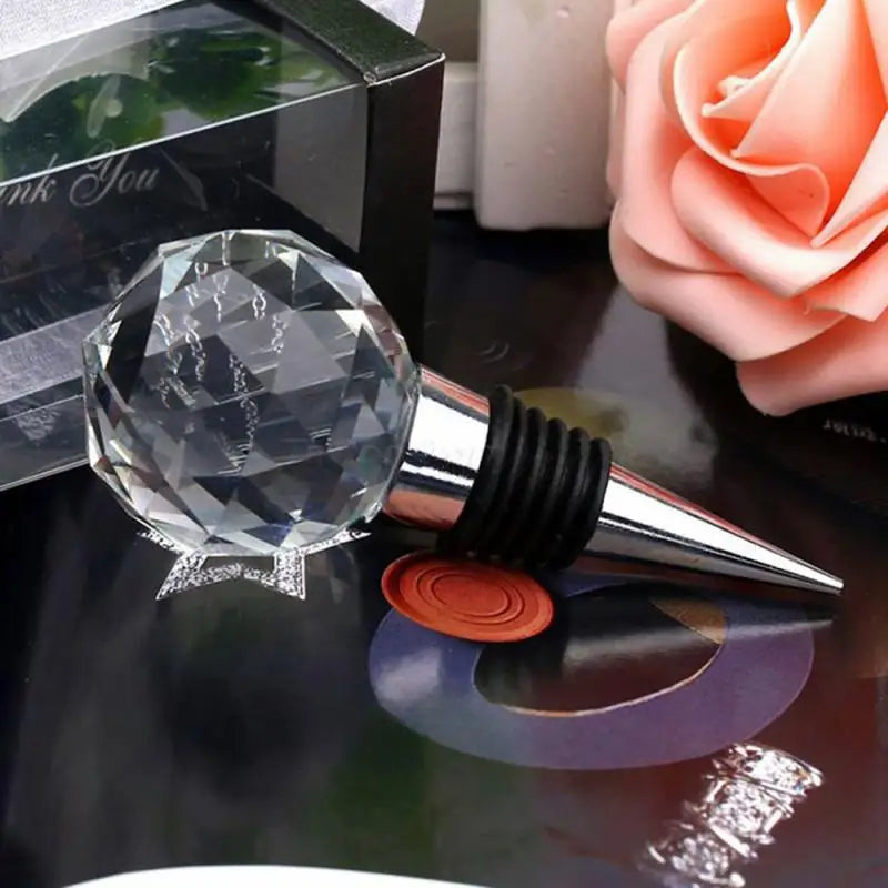 Wedding Wine Stopper Round Crystal Wine Champagne Bottle Stopper Vacuum Sealed Plug Stopper Wedding Gift Hot Sale New Arrivals