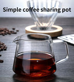 300ml/400ml/500ml/650 Coffee Pot High Temperature Resistant Glass Sharp-mouthed Hand Punch Sharing Pot Household Drip Coffee Pot