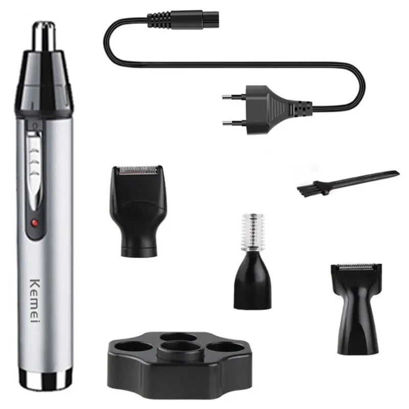 Kemei rechargeable all in one hair trimmer for men grooming kit electric beard trimmer facial body eyebrow nose ear trimer women