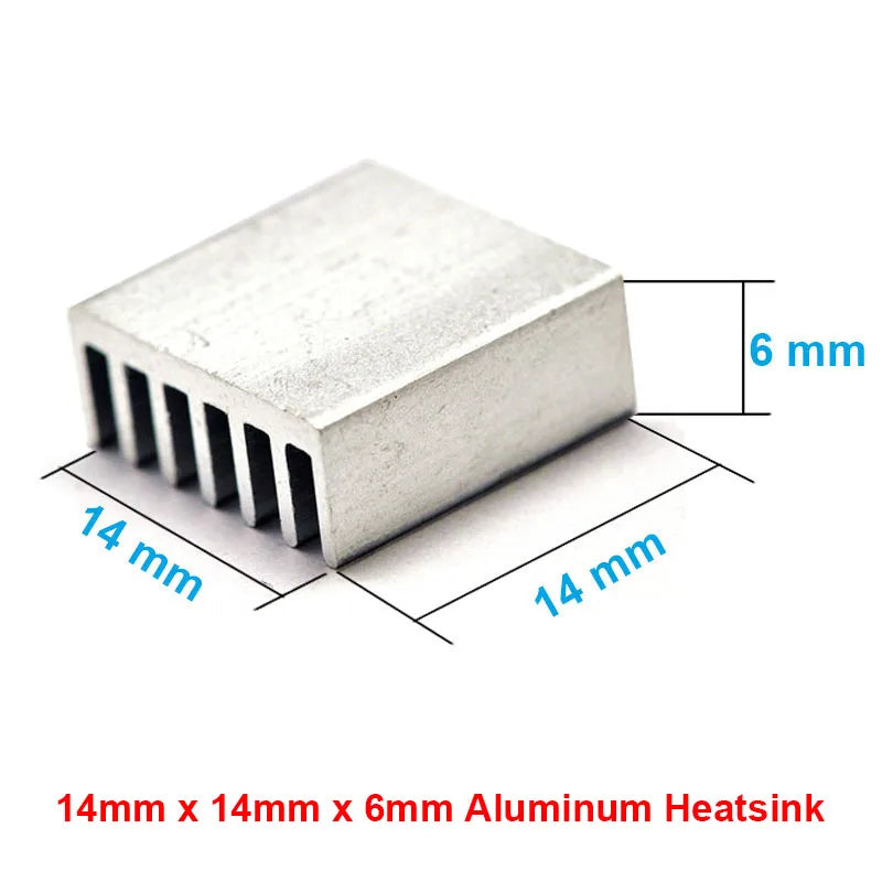 En-Labs 10pcs Silver 10x10x10mm Aluminum Heat Sink Radiator Heatsink,Electronic Chip Cooling Radiator Cooler for IC MOSFET SCR