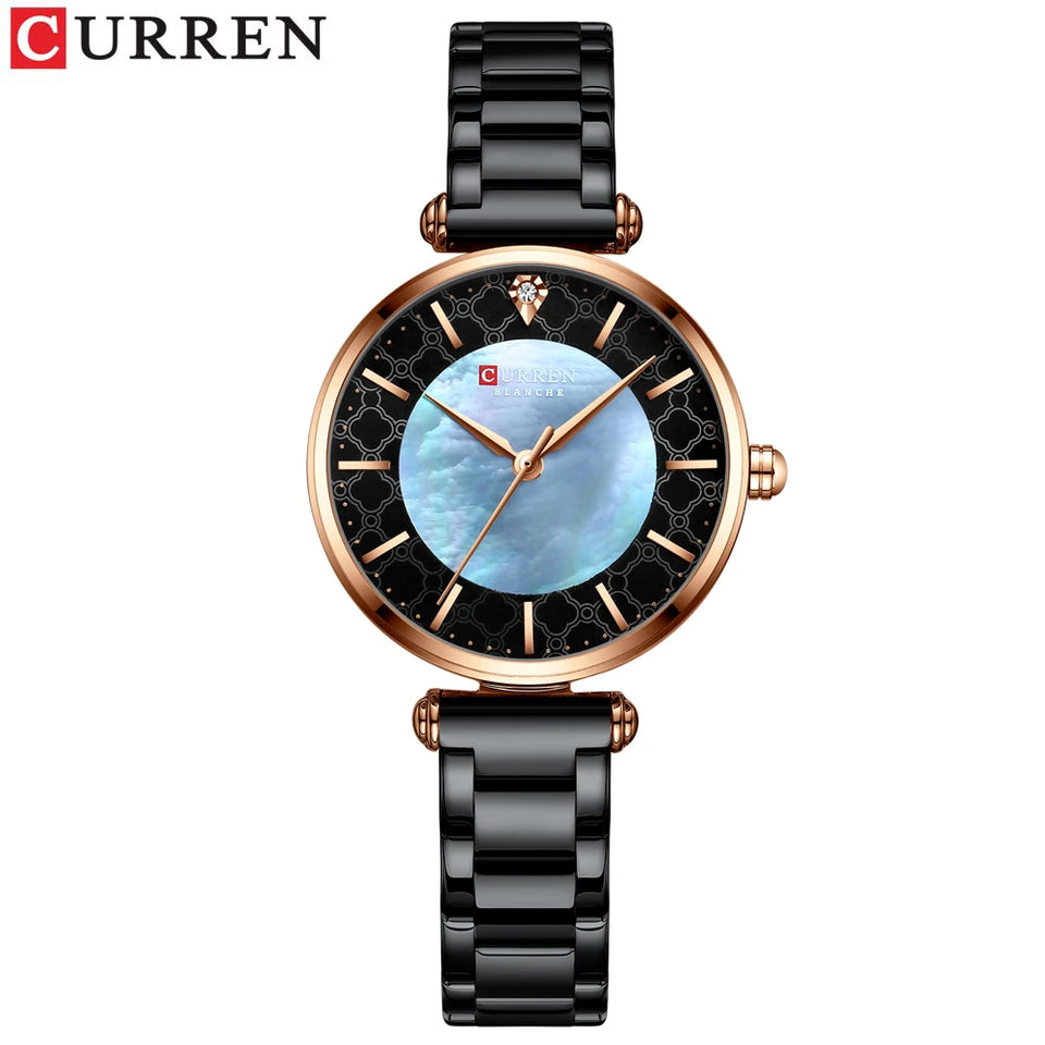 Fashion Stainless Steel Women Luxury Watch Analog Quartz Wristwatch Ladies Elegant Dress Watches Gift Clock Relogio Feminino