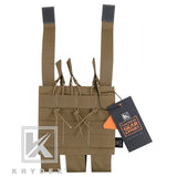 KRYDEX MP5 MP7 KRISS Triple Magazine Pouch Tactical Modular MOLLE Triple Open Top SMG Mag Pouch Carrier For Airsoft Hunting Gear