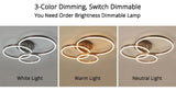Nordic Creative Round Circle Chandeliers For Bedroom Living Room Restaurant Lighting Golden Coffee Lustre Ring Ceiling Lights