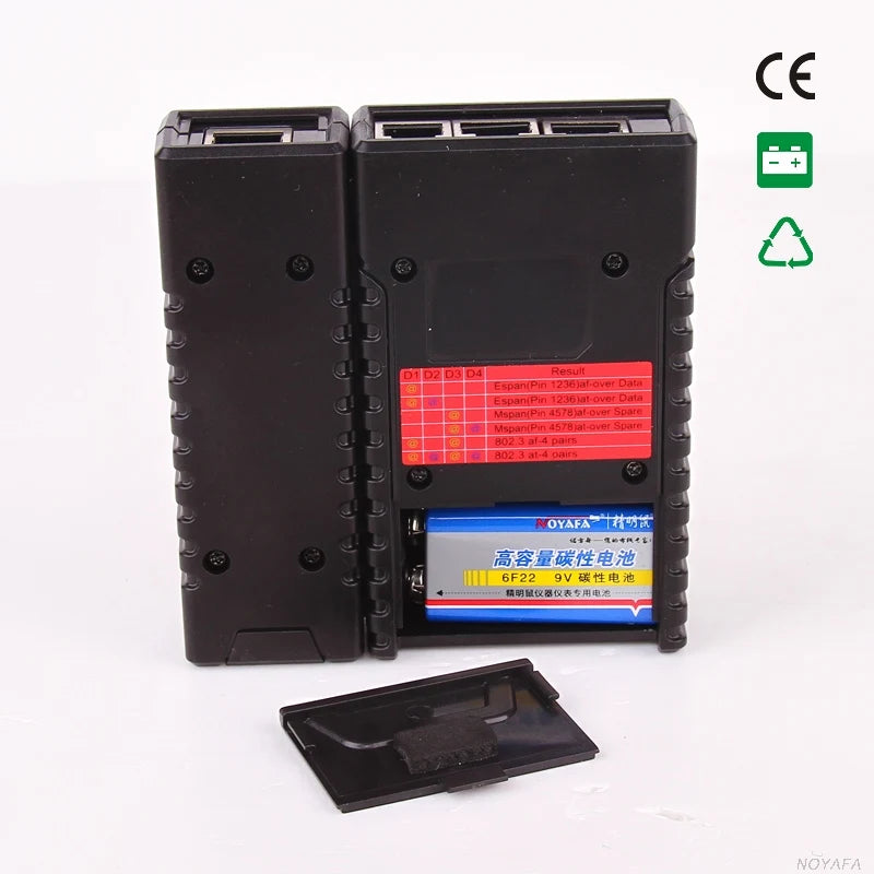 Noyafa NF-468PF POE Tester Detection Standard LAN Network Cable Continuity Test RJ11 RJ45 LED Light