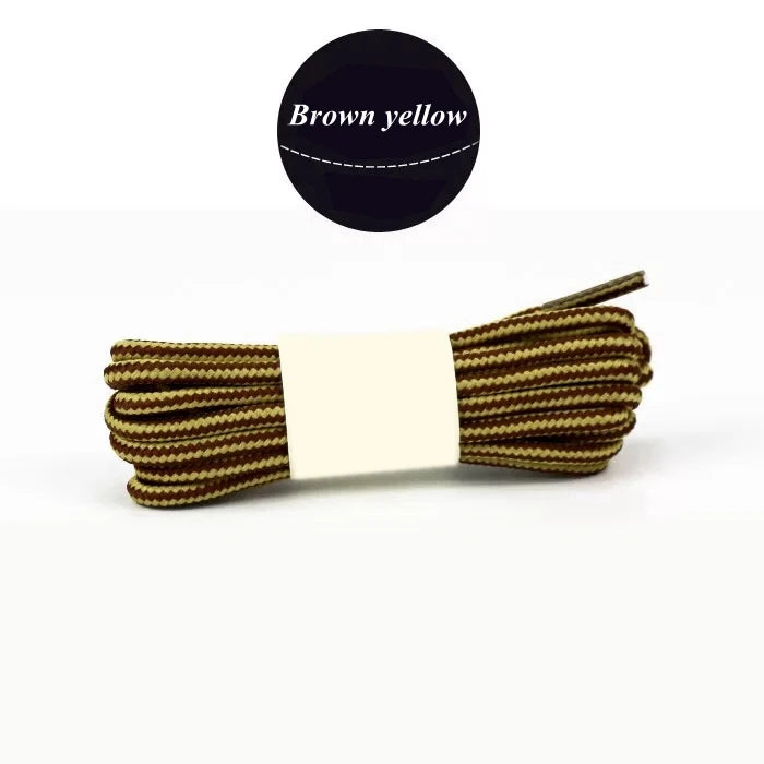 1 Pair 18 Colors Striped Double Color Shoe laces Round Outdoor Sneakers Shoelaces Cotton Boots Shoelace 70CM 90CM 120CM 150CM