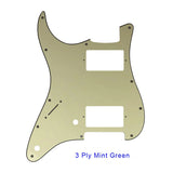 Guitar Pickguard - For FD Strat Left Handed 11 Screw Holes HH PAF Humbucker Scratch Plate 2 Control Holes Various Color Choice