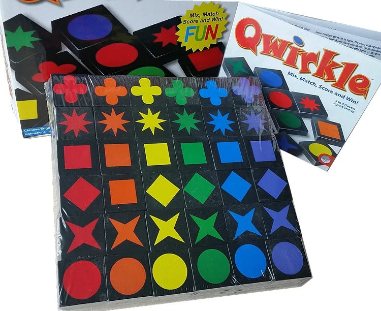2024 New Children's Educational Toys Qwirkle Wooden Chess Parent Child Interactive Games Children's Adult Toys Christmas Gifts