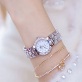 Women Luxury Brand Watch 2025 Dress Silver Gold Women Wrist Watch Quartz Diamond Ladies Watches Female Clock Bayan Kol Saati