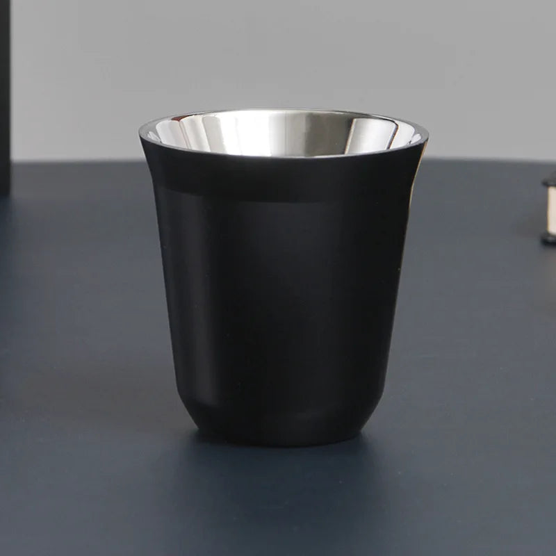 Custom Name Stainless Steel Espresso Cups Double Wall Insulated Cups Demitasse Cups Coffee Cup For Drinking Coffee, Gift for Him