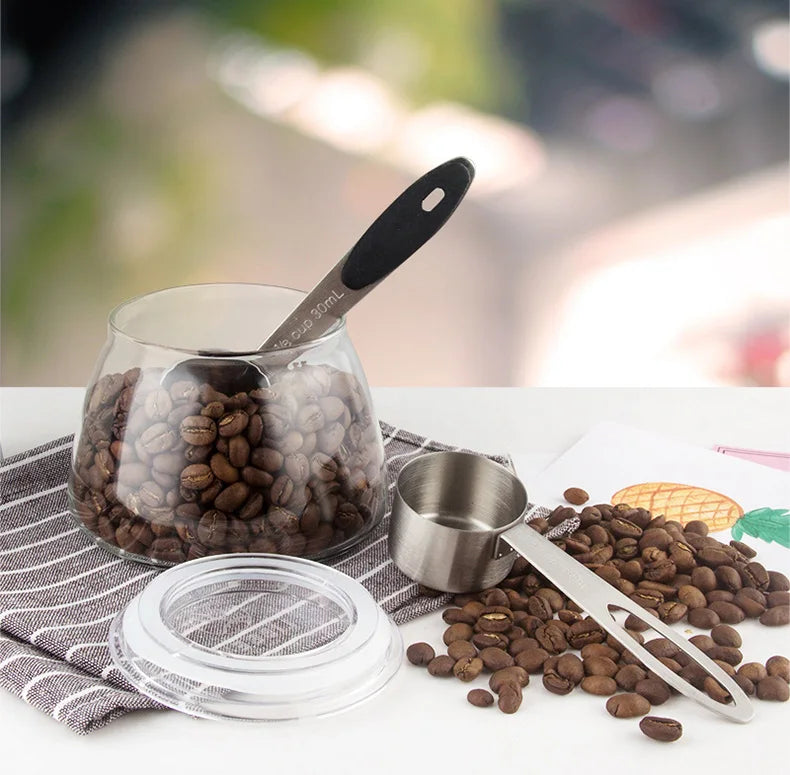 30ml/10g Coffee Bean Spoon Stainless Steel Teaspoons Measure Spoon Coffee Scoop Milk Powder Spoon Home Kitchen Measuring Tool