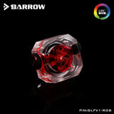 Barrow PC Water Cooling Flow Meter Indicator 5V 3 Pin LRC2.0 Version SLFV1-RGB for Water Cooling System RGB Flow Monitor