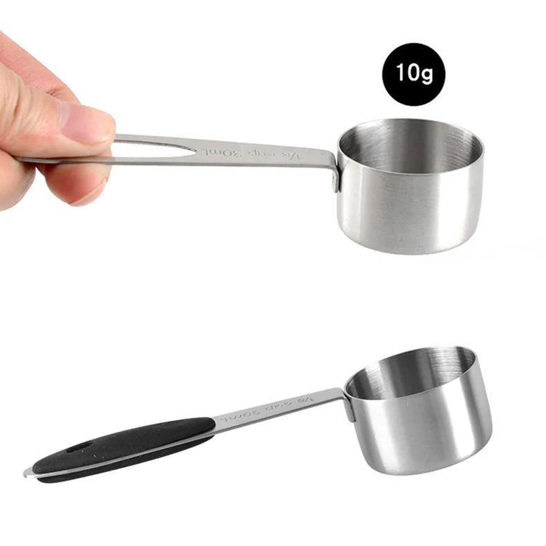 30ml/10g Coffee Bean Spoon Stainless Steel Teaspoons Measure Spoon Coffee Scoop Milk Powder Spoon Home Kitchen Measuring Tool