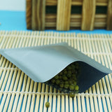 100pcs Silver Dumb Aluminum Foil Bags Heat Seal - Top Open Mylar Foil Bag Matte Surface Plastic Food Package Spices/Sauce Pouch