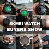 SKMEI Digital 2 Time Mens Watches Fashion LED Men Digital Wristwatch Chrono Count Down Alarm Hour For Mens reloj hombre 1611