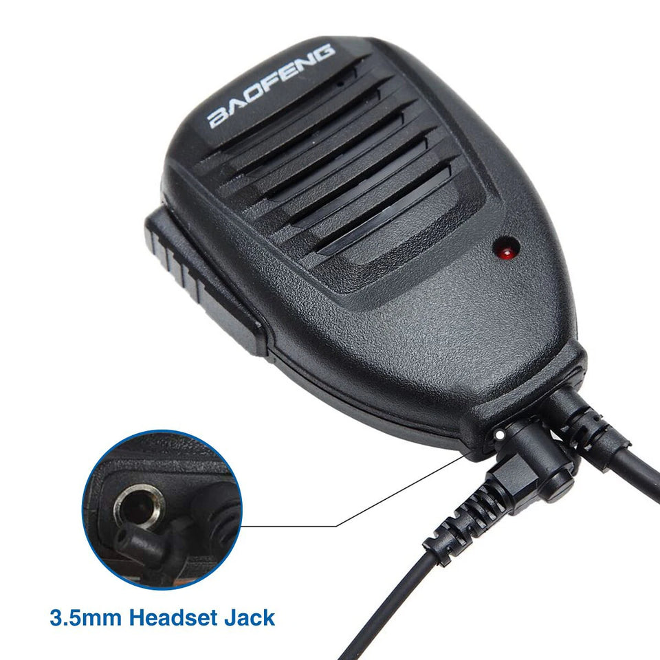 Baofeng BF-780 Dual PTT Remote Shoulder Walkie Talkie Speaker Microphone Mic For UV-5R BF-888S 5RH 21 PRO Quansheng UV-K5 UV-K6