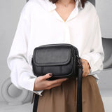Genuine Leather Women's Casual Fashion Bag Women Messenger Bag Small Shoulder Bag Crossbody Bags for Real Cowhide Women Handbags