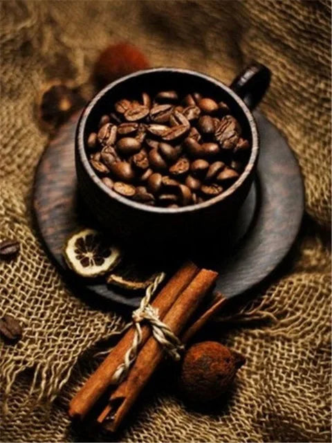 HOMFUN Full Drill Diamond Painting "Coffee landscape" DIY Picture Of Rhinestone 5D Diamond Embroidery Cross Stitch Decor