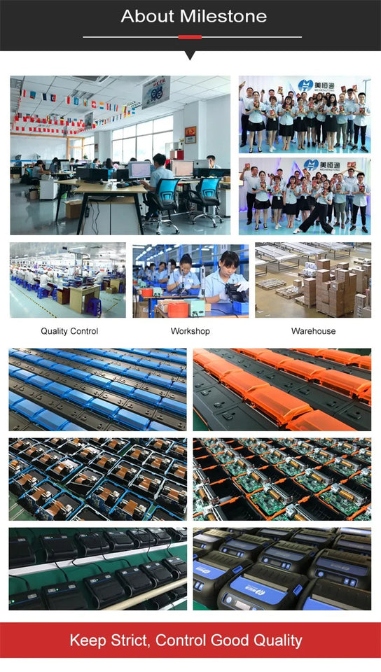 MHT-P29L Milestone Bluetooth 80mm Usb Thermal Receipt Printer Mini Tag Barcode Sticker Printer Receipt Printing Machine