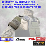 MILITECH NIJ 3A ballistic shoulder protector bulletproof thigh protector NIJ 3A 0101.06 NIJ 0101.07 HG2 deltoid armor protection