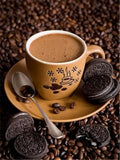 HOMFUN Full Drill Diamond Painting "Coffee landscape" DIY Picture Of Rhinestone 5D Diamond Embroidery Cross Stitch Decor