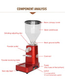 XEOLEO Electric Coffee grinder Commercial&Home Coffee Bean Miller 60mm Burr Grinder Coffee Milling machine Espresso Machine 200W