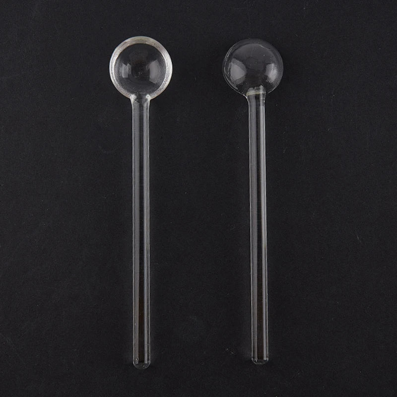 1PCS Transparent  Long Handle Glass Tea Spoons Tableware Clear Coffee Stirring Spoons Flatware For Home Kitchen Restaurant
