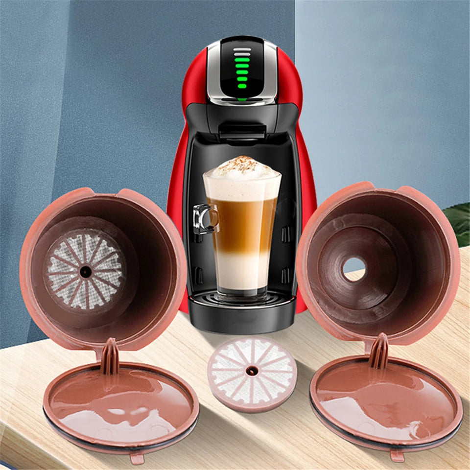 Reusable Coffee Capsule Filter Cup Coffee Machine Adapter Dripper Tea Baskets Pod Strainer for Nescafe Dolce Gusto Coffeeware