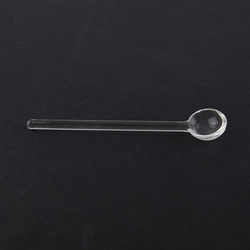 1PCS Transparent  Long Handle Glass Tea Spoons Tableware Clear Coffee Stirring Spoons Flatware For Home Kitchen Restaurant