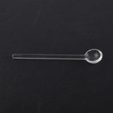 1PCS Transparent  Long Handle Glass Tea Spoons Tableware Clear Coffee Stirring Spoons Flatware For Home Kitchen Restaurant