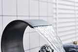 Wanmivezlo Waterfall Bathroom Basin Faucet Deck Mounted Cold Hot Water Mixer Single Hole Water Tap 3 Holes Washing Tap