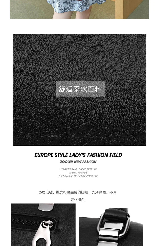 Luxury Brand Designer Women'S Handbag Fashionable Soft Leather Shoulder Bag Large Capacity Crossbody Bag Classic Retro Tote Bag