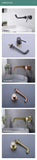 Black Bathroom Sink Faucet  Brass Tap Hot Cold Wash Basin Water Swivel Spout Wall Mounted Bath Mixer Brushed Gold Gunmetal